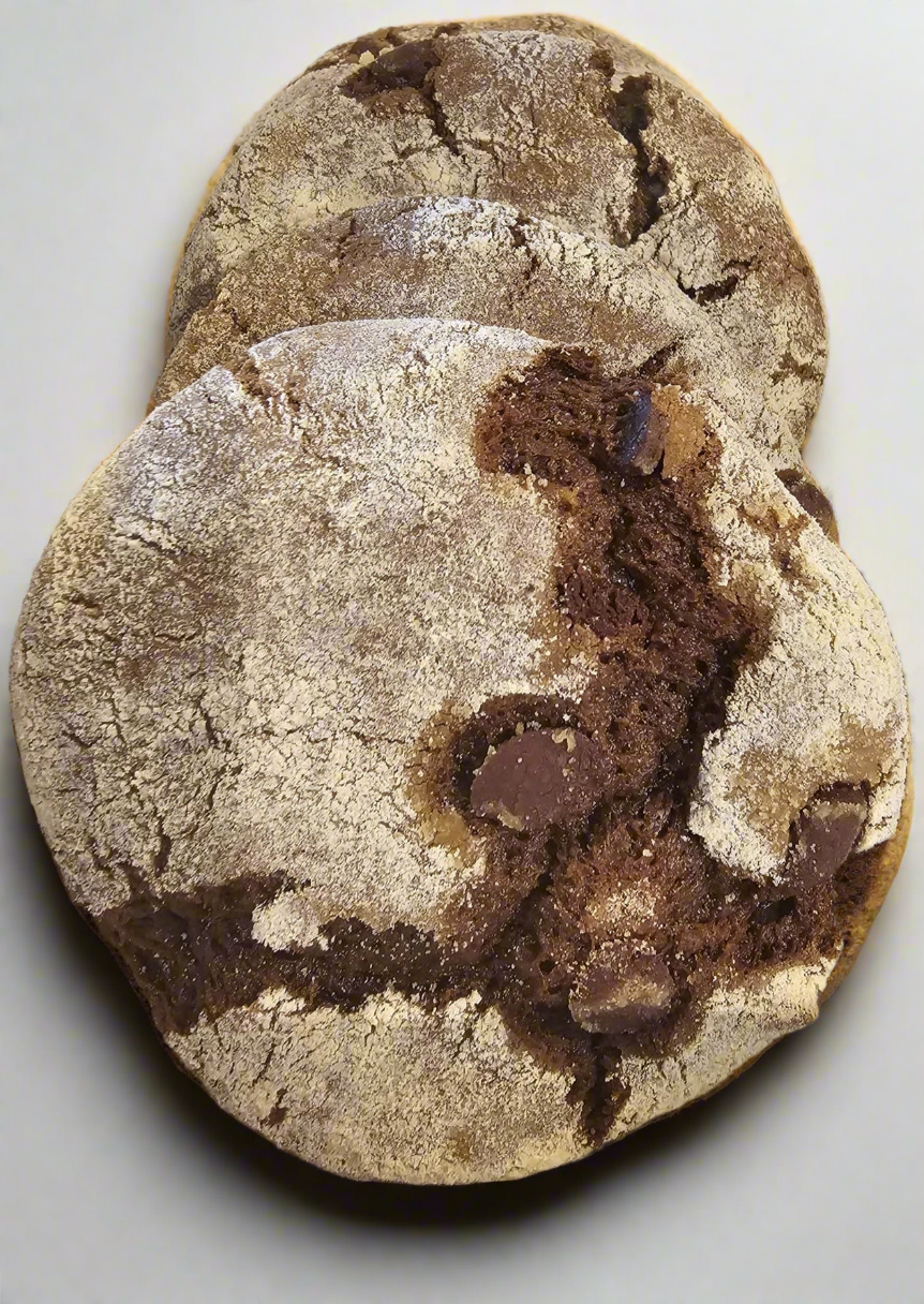 Sourdough Chocolate Crinkle Cookies (spelt)