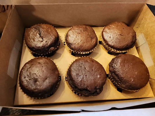 Einkorn Sourdough Double Chocolate Muffins
